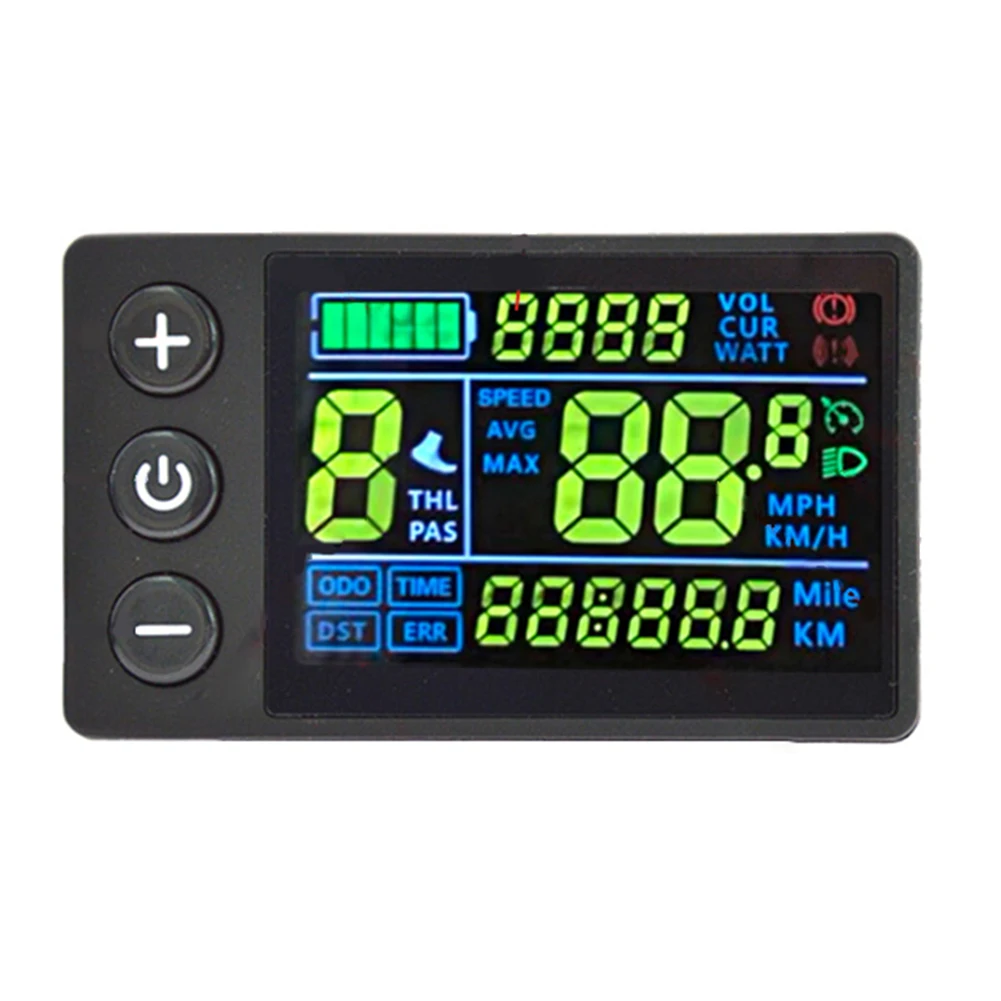 

1 Pc S866 LCD TFT Display High-temperature Resistant 24V 36V 48V Electric Bicycle Colorful LCD Screen Meter Display SM Parts