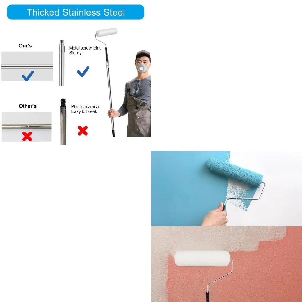

Adjustable Long Household Wall Painting Tool Extendable Roller Poles Easy to Use