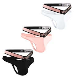 Modal Men's Jockstrap Panties Sissy Sexy V-neck Hanging Men Bikini Thongs Gays Slips Underpants Single Briefs Thong MP234