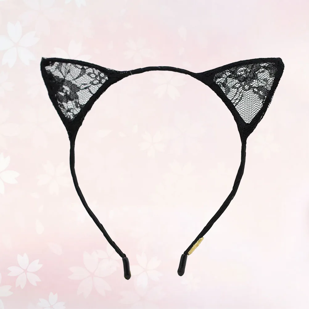 

1Pcs Adorable Cat Ear Hairband Lace Hair Hoop for Women Festival Party Cosplay Dance Performance Headdress