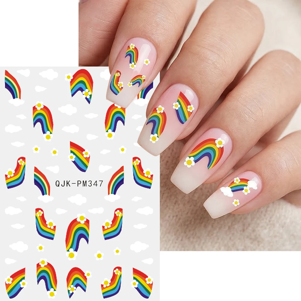 สติกเกอร์ติดเล็บ 3 มิติ ลายรุ้ - Nail Art Rainbow บทวิจารณ์และราคา