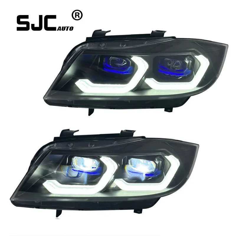 

SJC Auto Car Accessories for 3 Series E90 E91 Headlights Assembly 05-12 Modified LED Lens Daytime Running Light Front Lights