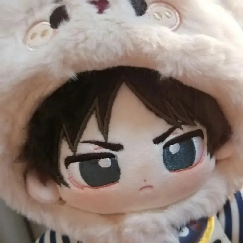 Eren Yeager Cute 20cm Stuffed Plush Doll COS Anime Attack On Titan Cotton Doll For Children Adults Cartoon Collectible Doll Toys
