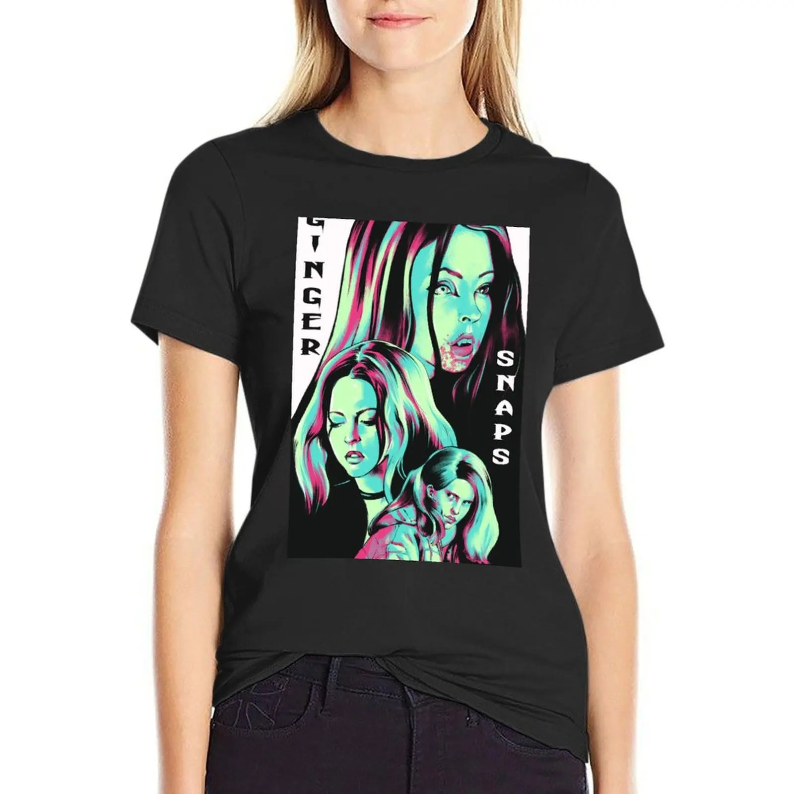 Ginger Snaps Movie Art T-Shirt Blouse anime cute tops blanks womans clothing