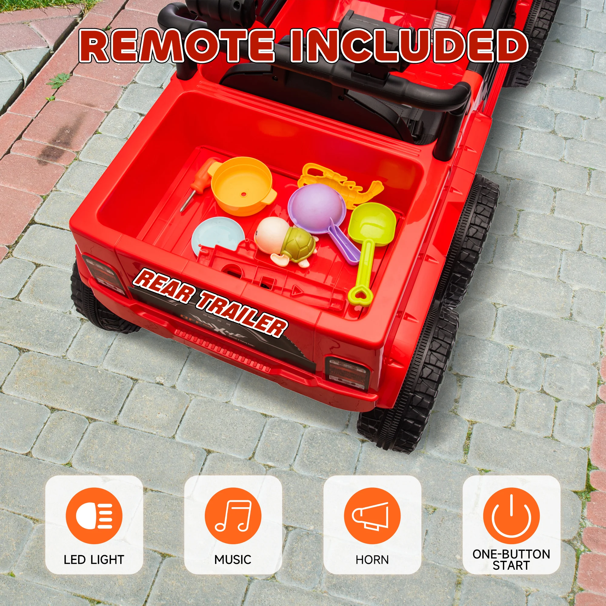 Kids Electric Ride On Toy 12V - Kids Outdoor Ride On 评论和价格