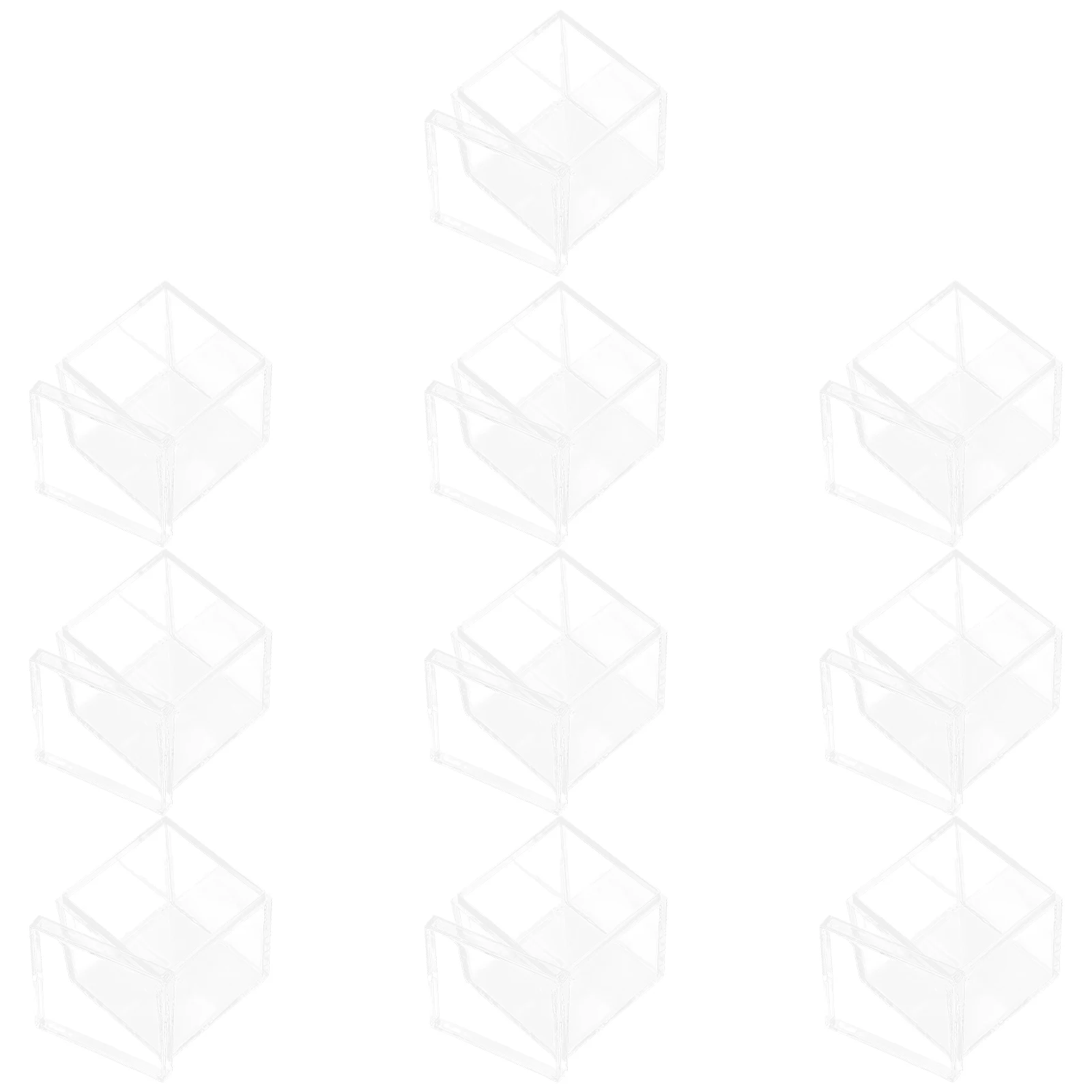 

10 Pcs Acrylic Candy Boxes Square Transparent Storage Containers Party Gift Packing Boxes Jewelry Display Packaging