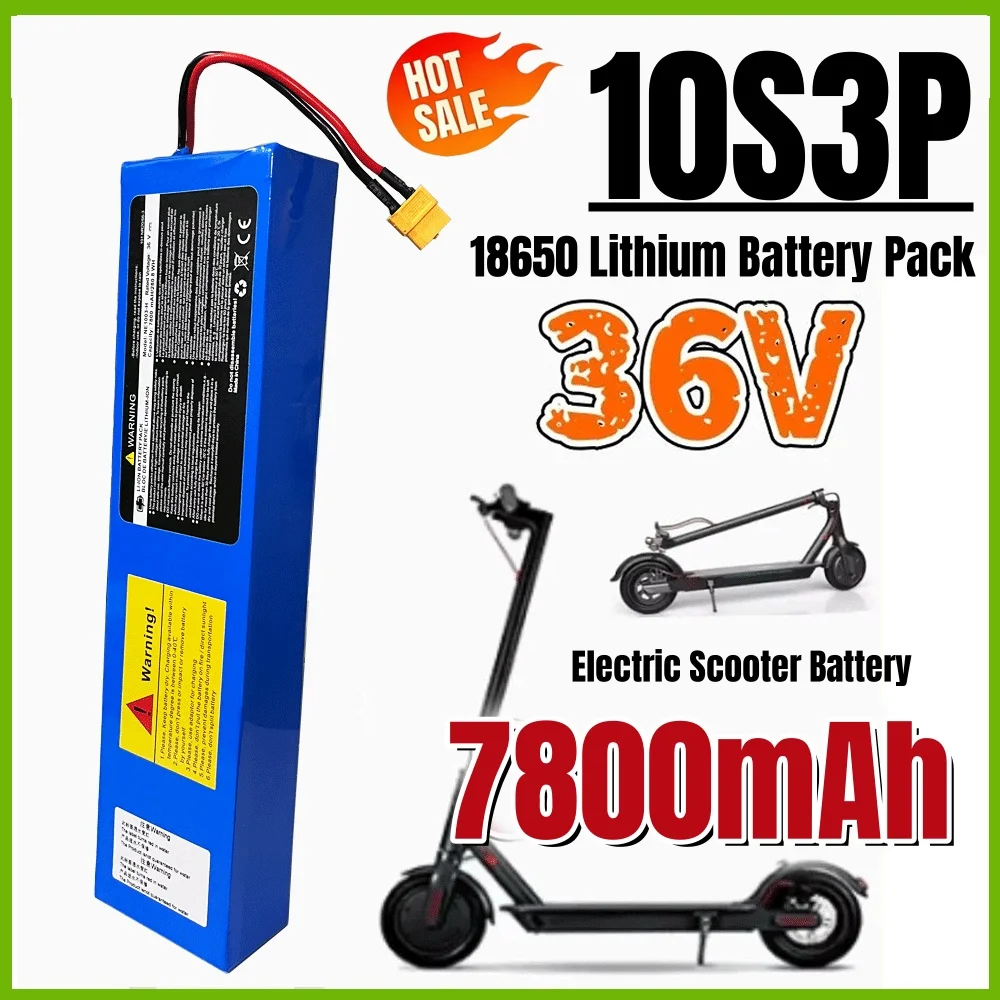 

36V 7800mAh 18650 Rechargeable Lithium Battery Pack 10S3P Power Modified Bicycle Scooter Electric Vehicle with BMS+charger