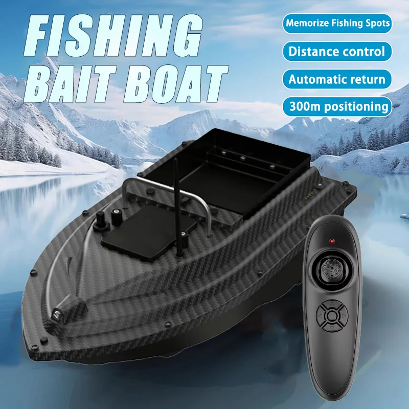 Rc Bait Boat 2 fishing points Return Cruise 300M remote control with 1.5KG Loating 3 Night Lights fishing bait boat【No Battery】