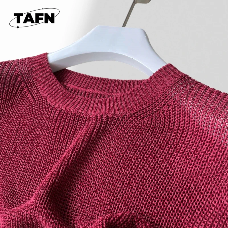 Modny, wykwintny, modny sweter z kaszmiru Premium 25 w stylu europejskim - idealny na wiosnę i lato AD1207