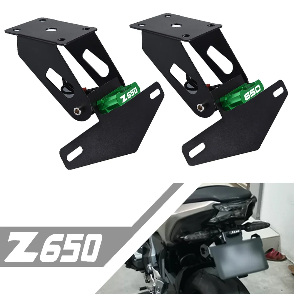 

Z 650 For KAWASAKI NINJA650 Z650 License Plate Holder LED Light NINJA 650 Fender Eliminator Tail Number Plate Bracket 2017 2022