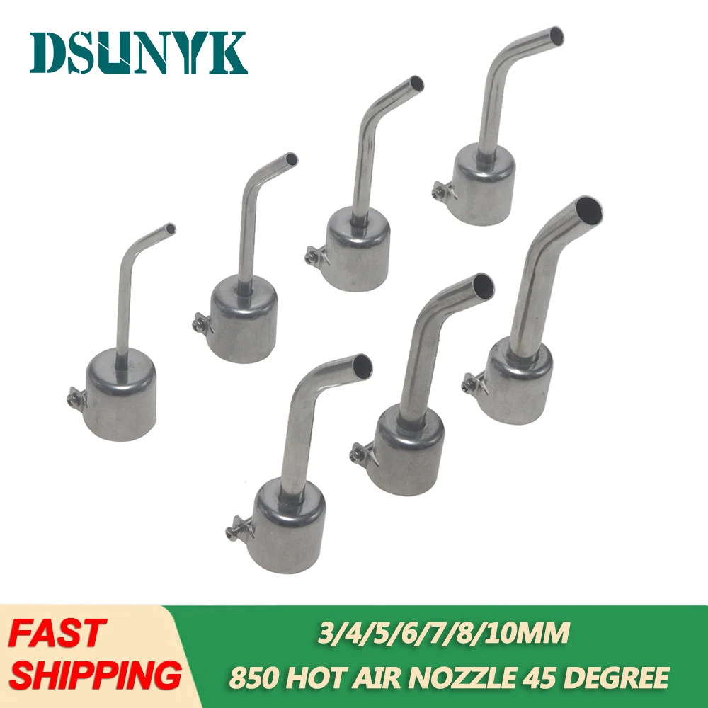 BGA 850 Serie Universal-Heißluftpistolen-Düsenverlängerung, Winkeldüse für Entlötstation, BGA Universal 3/4/5/6/7/8/10mm