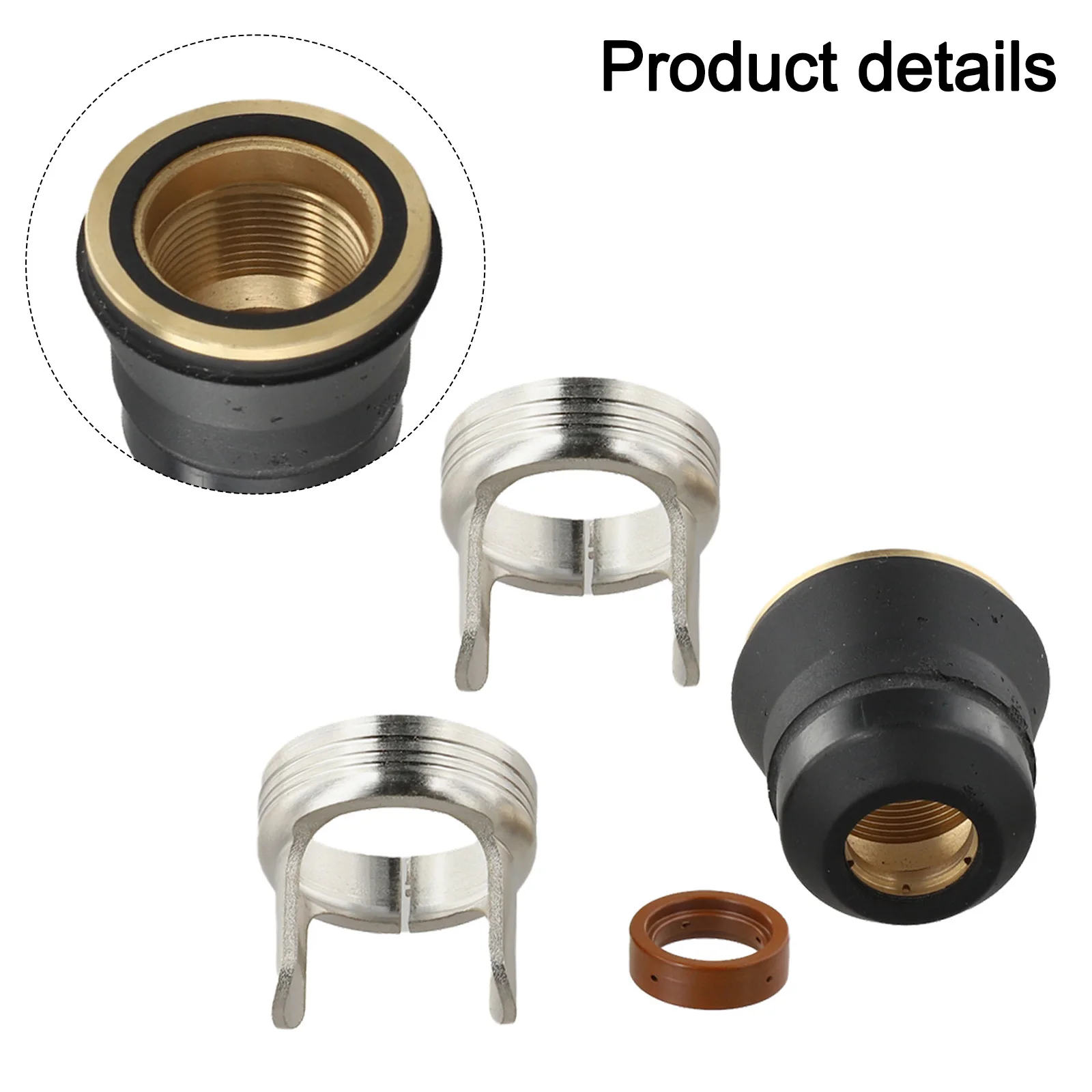 Plasma Cutter Consumables Set of 4 for IPT60 IPT45 PT40 and PT60 Includes Shield Cup and Swirl Ring for Optimal For cutting
