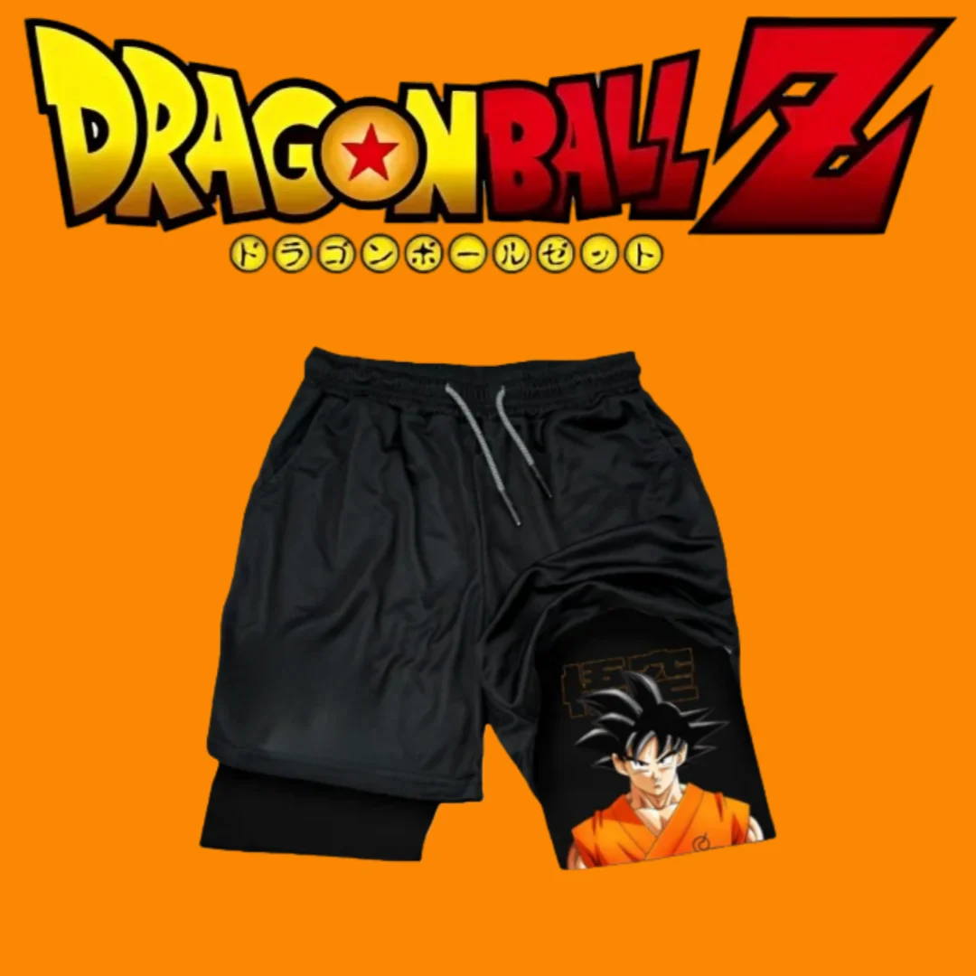شورت مكون من قطعتين من القطن الخالص 100% لكل من الرجال والنساء، أزياء أنيمي دراغون بول الأكثر مبيعًا في صيف 2025 #1