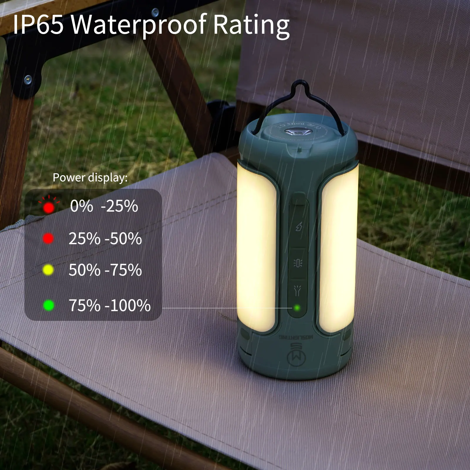 MOSLIGHTING Foldable Camping Lantern Portable Light 9000mAh Rechargeable Hanging Lamp Camping Lighting Outdoor Travel Flashlight