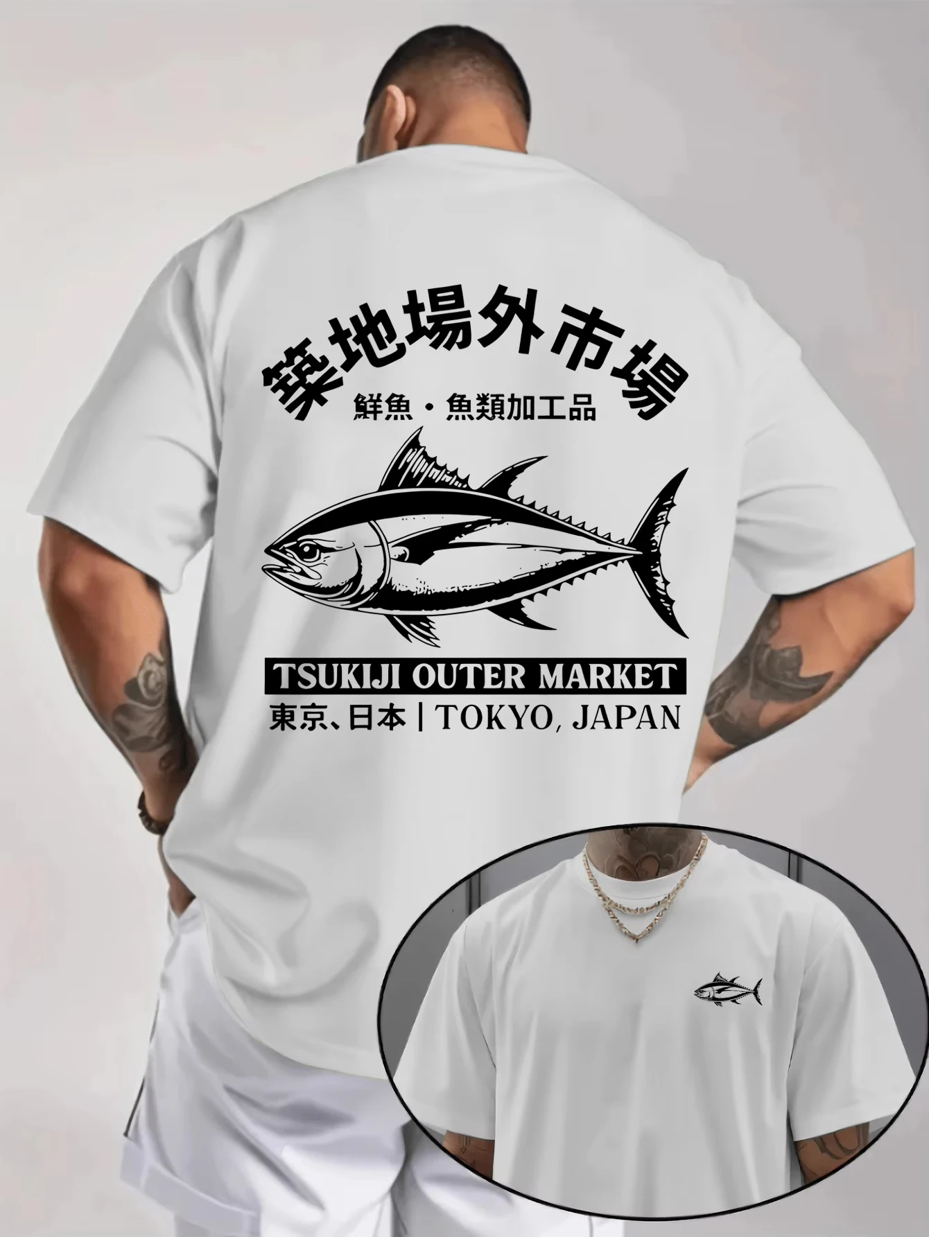 

2026 Pure Cotton Short-sleeved T-shirts for Men and Women, Casual and Loose, with Retro Pattern Prints for Spring and Summer
