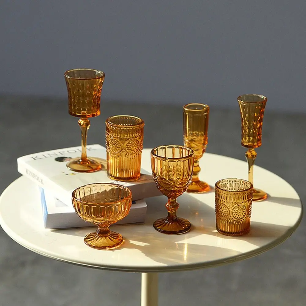 1/6 Scale Dollhouse Water Cup Scene Model Champagne Glass Miniature Wine Glass Multicolor Pretend Play Doll Kitchenware Toy