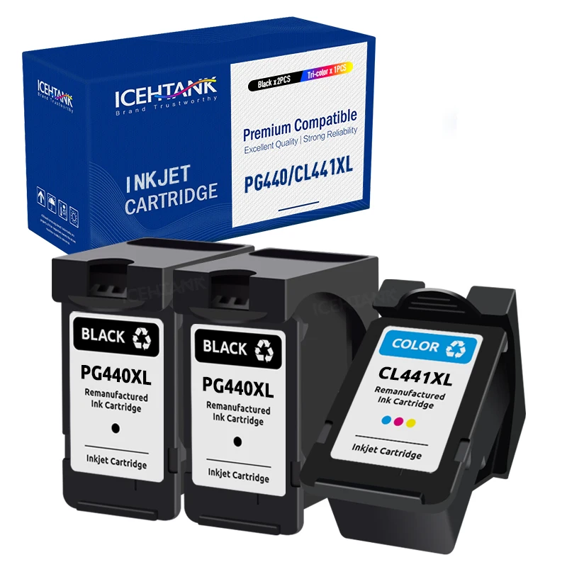 Icehtank Refillable Ink Cartridge PG440 CL441 For Canon Pixma MG3140 MG3540 MG3640 MG3640S MG4240 MX438 MX518 MX378 TS5140