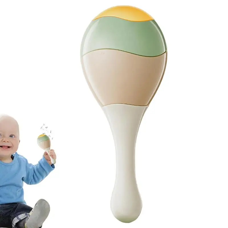 

Hand Rattle Drum Kids Rattle Toy Visual Tracking Exercise Hand Drum Shaker For Soothing Toys For Boy And Girl Early Education