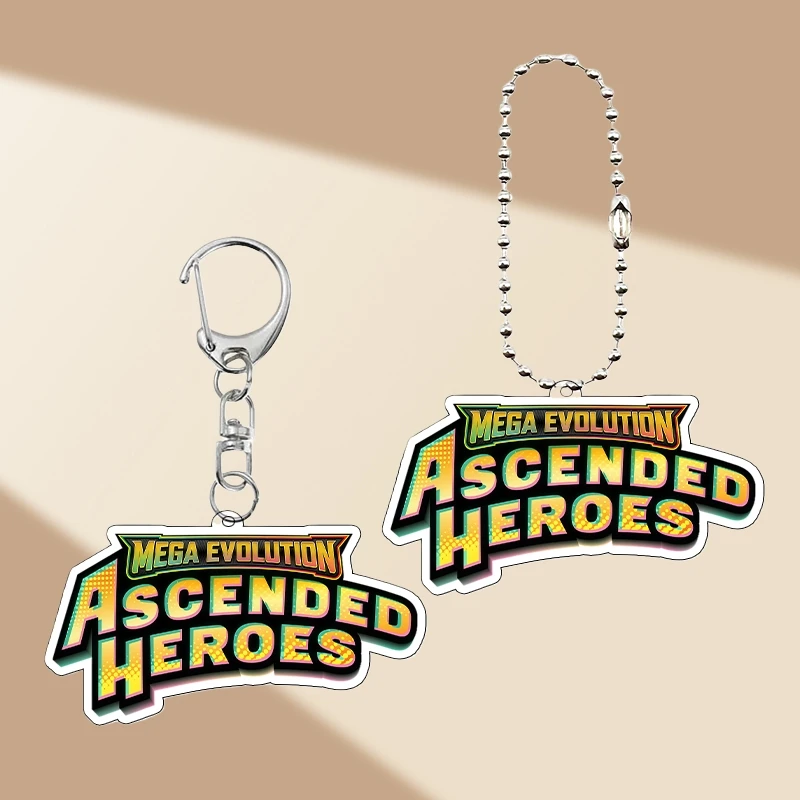 พวงกุญแจอะคริลิค อนิเมะ PTCG โปเกมอน เมกะอีโวลูชั่น ซีรีส์ แอสเซนด์ด ฮีโร่ อุปกรณ์เสริมสำหรับการ์ดสะสมเกม
