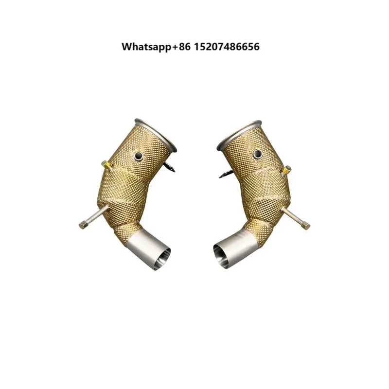 Stainless Steel Performance Downpipe 992 Turbo 3.8T  High Flow Exhaust Downpipe with Heat Shield