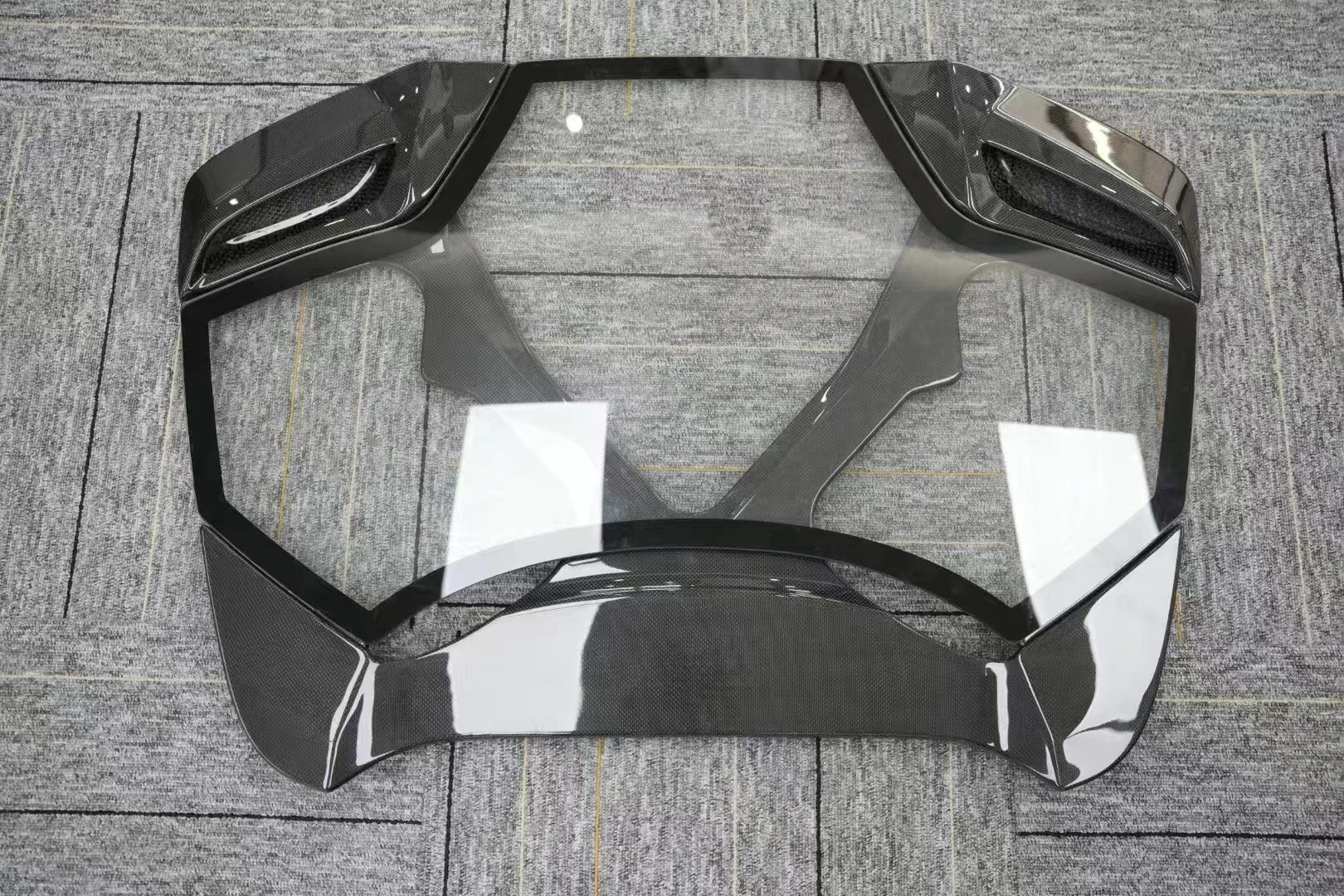 Dry Carbon Fiber Hood Rear Engine Cover Trunk for 488 Spider Perfect Fitment