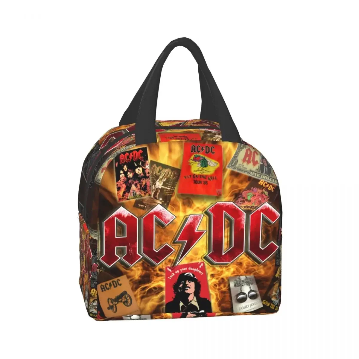 Vintage Heavy Metal Rock Insulated Lunch Bag Portable Picnic Thermal Cooler Bento Box For Women Children School Lunch Box