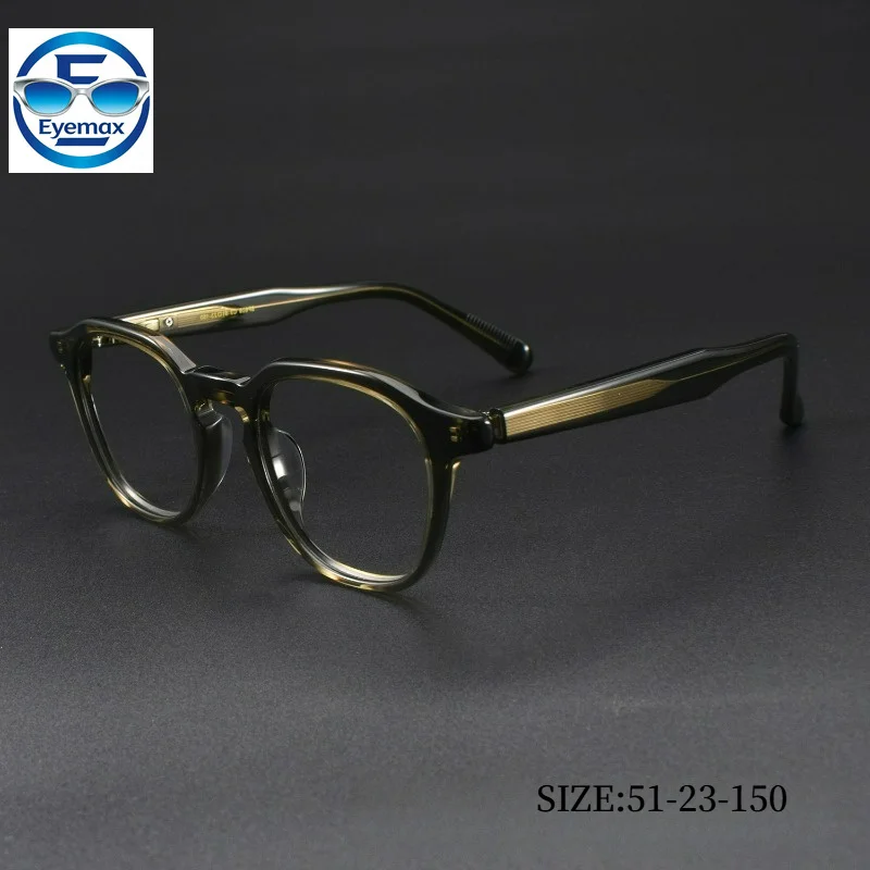 

Japanese Retro Oval Acetate Eyeglass Frame for Men High-quality Handmade Optical Reading Women's Prescription Eyewear 51-23-150