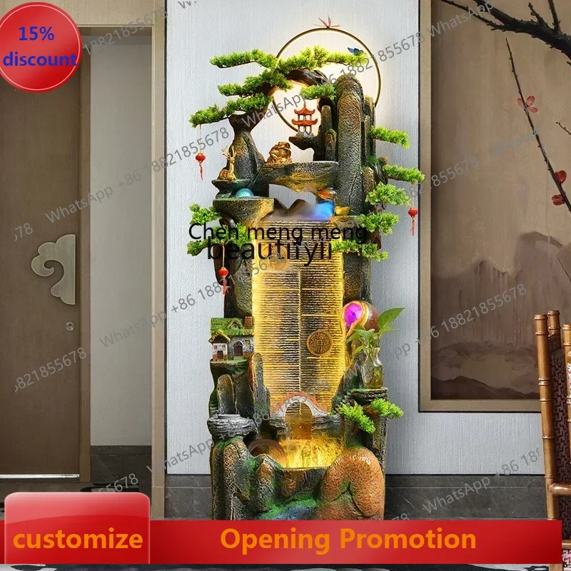 ss7486 ss 7486 ssLucky rockery flowing water fountain circulation office landscape decoration fish tank floor-standing ornaments