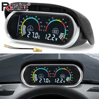 Medidor de temperatura del agua LCD 2 en 1 para coche y camión + voltímetro con Sensor de temperatura de 1/8 NPT, medidor de temperatura del agua para coches de 12V/24V