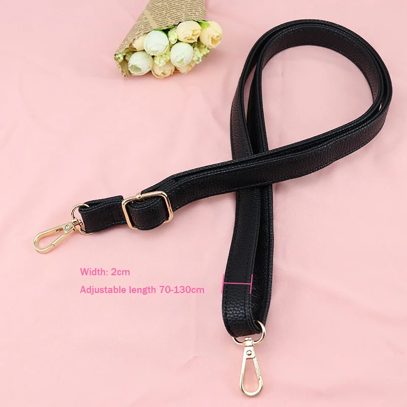 Litchi Pattern Long Adjustable PU Leather Bag Strap For Crossbody  Shoulder Bag Strap Replacement Accessories For Handbags New