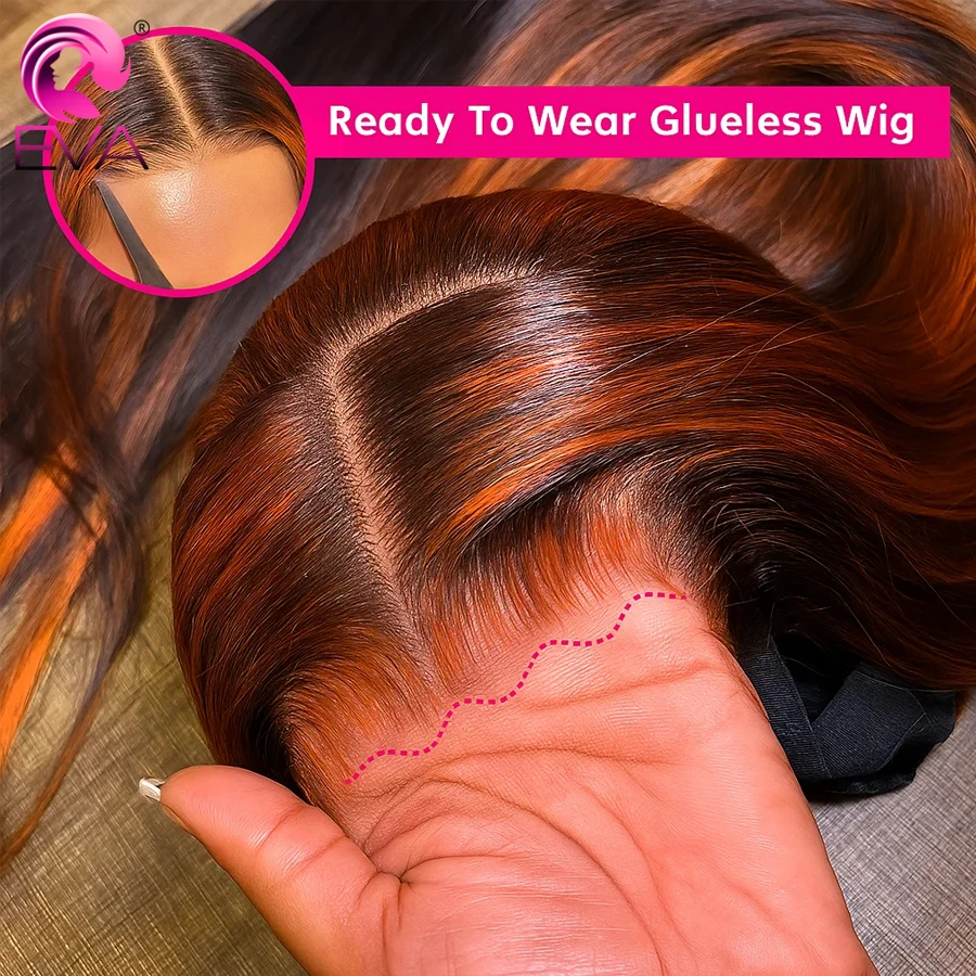 # 4/350 تسليط الضوء على خصلات الشعر المستعار 5x5 HD الدانتيل إغلاق شعر مستعار أومبير الزنجبيل مع العظام البني شعر مستعار مستقيم 13x6 HD الدانتيل الباروكة الأمامية شعر الإنسان