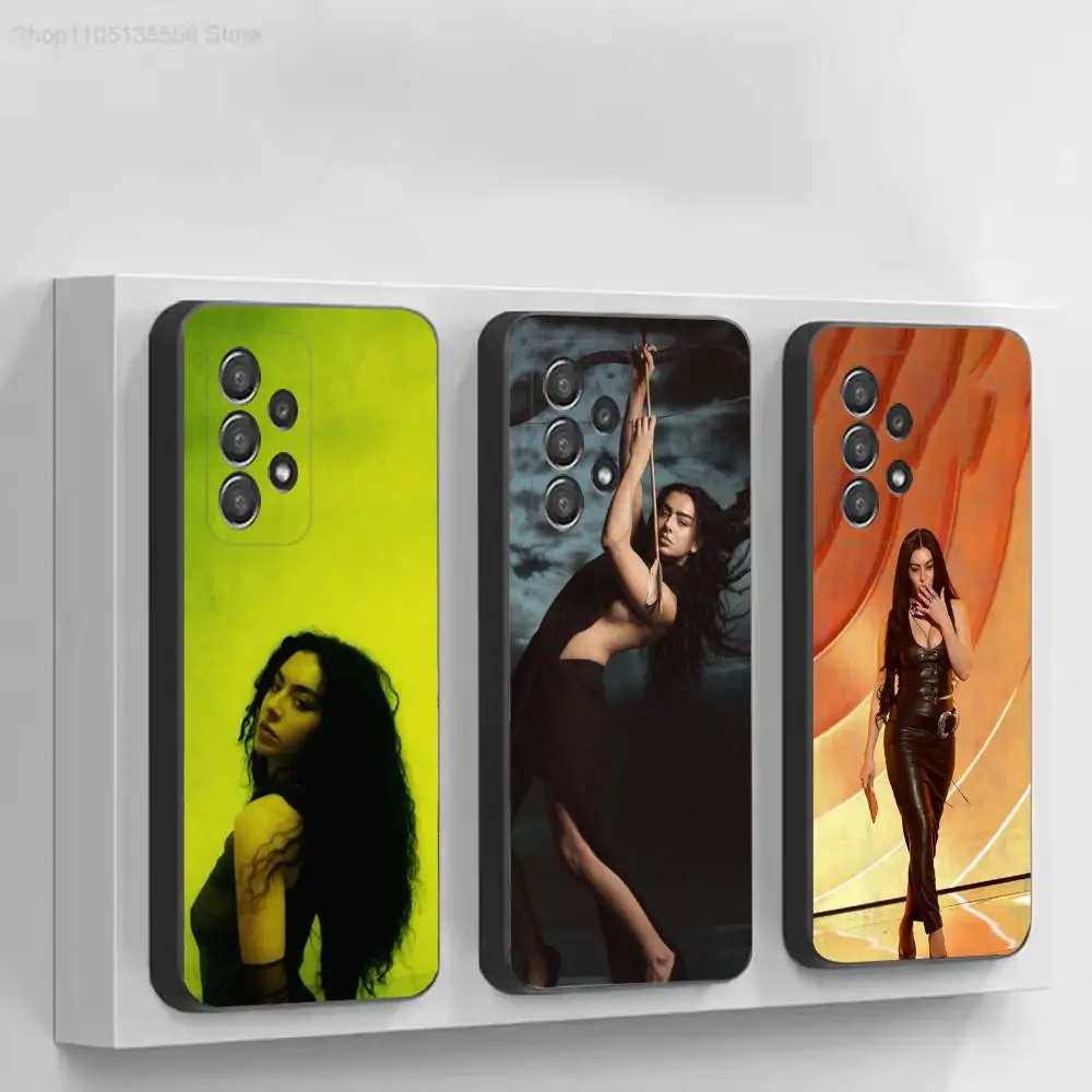 S-Singer C-Charli XCX Black Soft Protective Case For Samsung Galaxy S30, 25,24,23,22,21,20,10 Ultra Plus Lite FE
