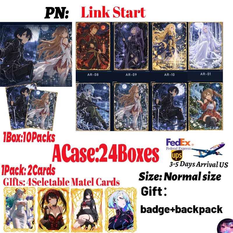 Sword Art Online Character Collectible Cards Wholesale Japanese Anime Wholesale TCG CCG Trendy Hobby Collection Birthday Gifts