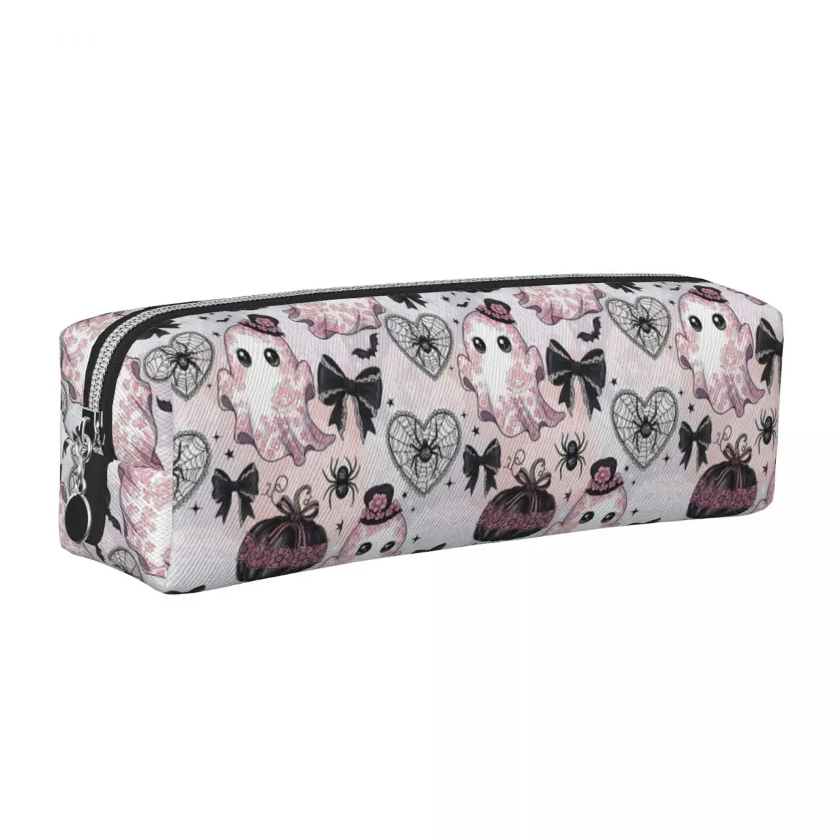 لطيف أشباح اليقطين Spiderwebs مقلمة حامل قلم الهالوين أكياس قلم رصاص للطلاب سعة كبيرة اللوازم المدرسية مقلمة