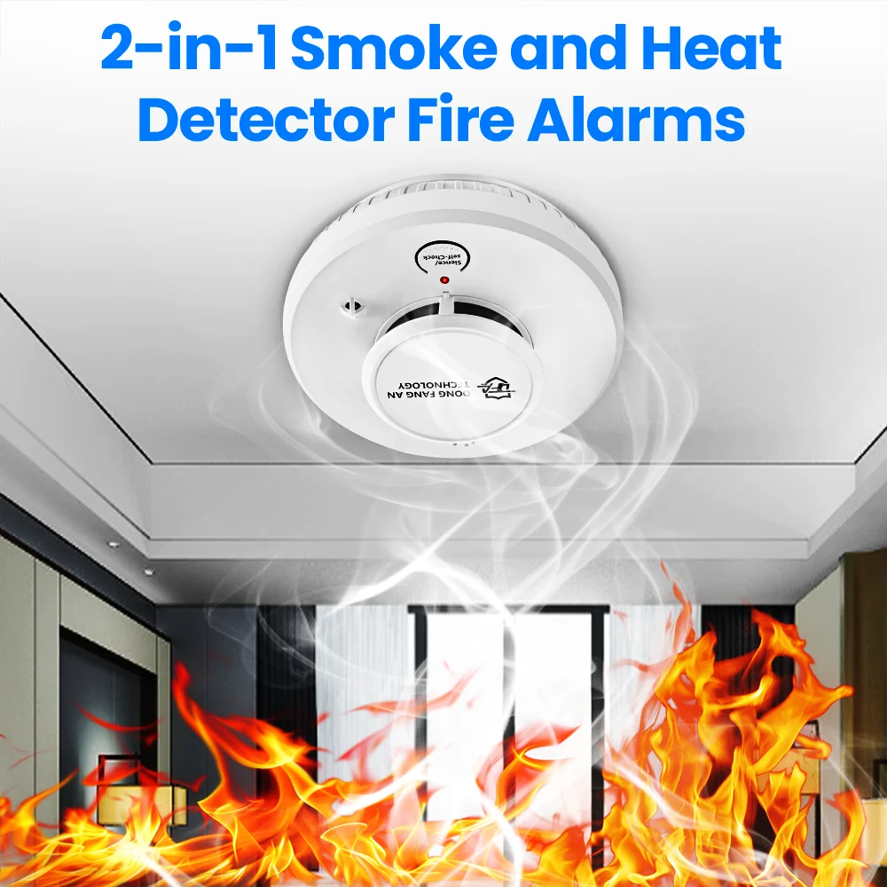 DFA Wifi Rauchmelder 2-in-1 Rauchmelder und Wärmemelder Rauchmelder Wifi Tuya Feuermelder Rauchmelder