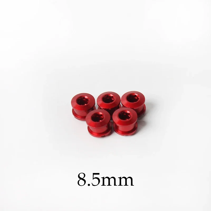 BUCKLOS Fahrrad-Kurbelgarniturschrauben, 6,5 mm, 8,5 mm, Fahrrad-Kettenblattschrauben, Aluminiumlegierung, Fahrrad-Kettenblattschraube, 4 Stück, 5 Stück, MTB-Kurbelschraube