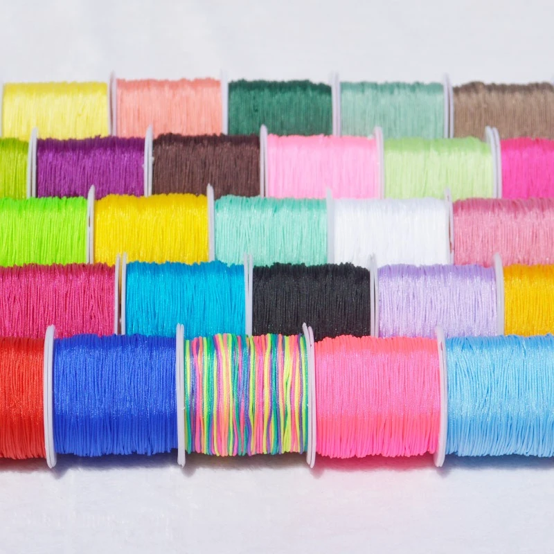 0,8 mm Nylonschnur zum Flechten – 72 #   Chinesische Knopfschnur mit Jadefaden, Makramee-Armbandseil und DIY-Bastelzubehör