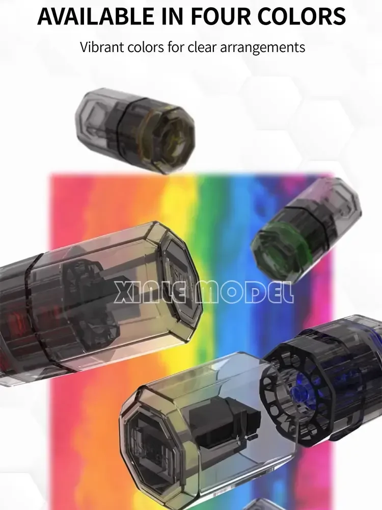 DSPIAE PT-PR PT-R Magnetische gereedschapsopbergdoos, gereedschapshouder, snijbitcompartiment, rood, geel, blauw, groen, montagemodel gereedschap