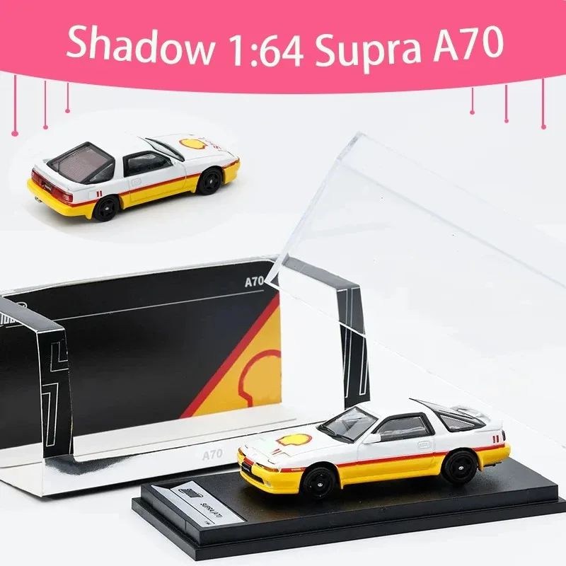 

Shadow Diecast 1:64 Scale Supra A70 Yellow and white Alloy Simulation Car Model Collection Display Toy Gifts Souvenir