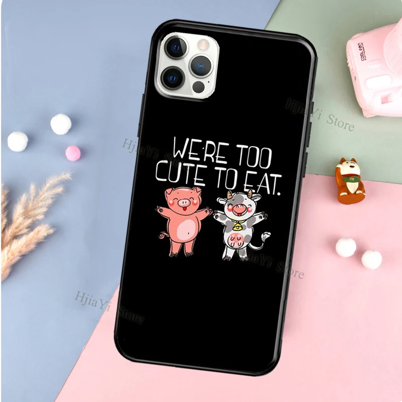 Vegan Vegetarians Animal Love Quotes Phone Case For iPhone 13 12 11 Pro Max 12 mini 6S 7 8 Plus SE 2020 XR X XS Max Back Cover