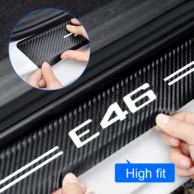 Luminous Car  Door Threshold Stickers Decals for BMW E46 Badge E30 E60 E61 E83 E34 E36 E39 E90 E91 E71 Sill Anti Scratch Film view 3