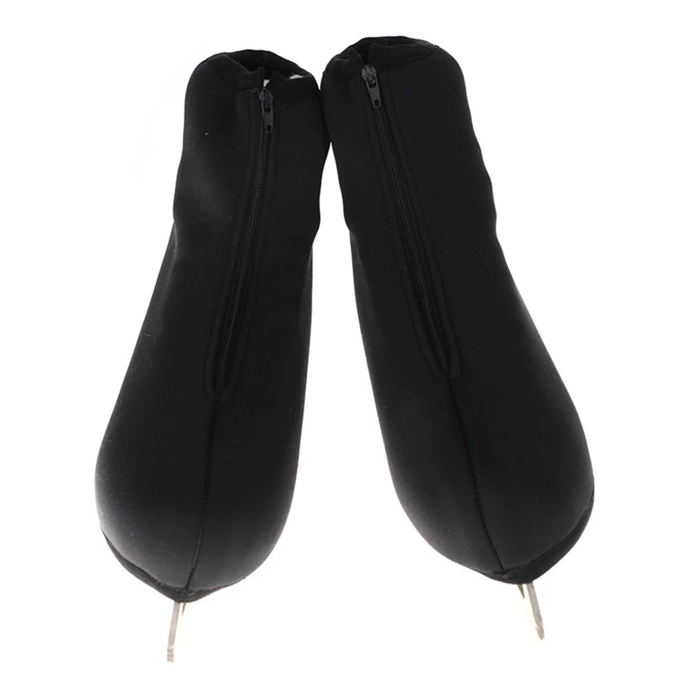 Cubiertas para botas de patín de hielo, Protector de zapatos de patín antiarañazos negro, cubiertas térmicas de neopreno para patinaje sobre hielo, patín artístico