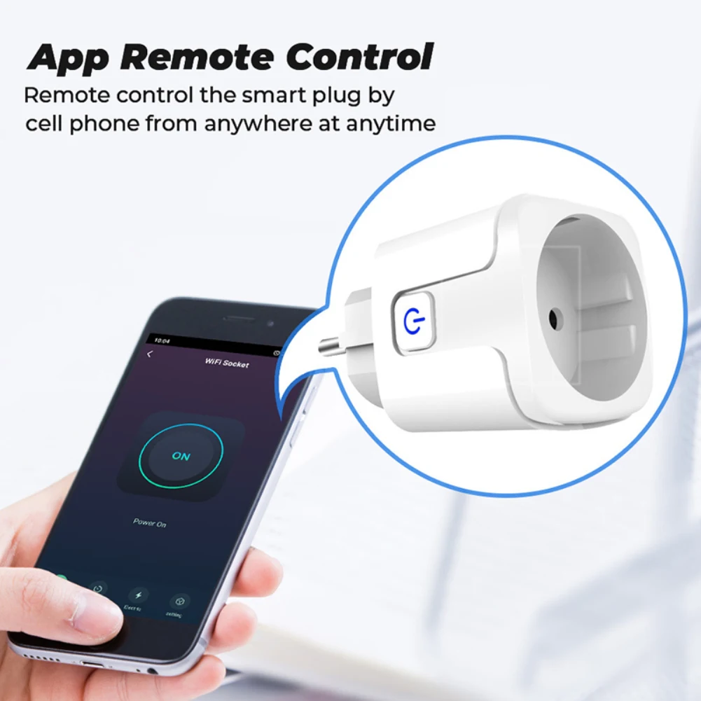 Smart Timer Plug Zigbee Socket EU 20A 4400W Power Monitor Tuya SmartLife APP Control funziona con Alexa Google Assistant set