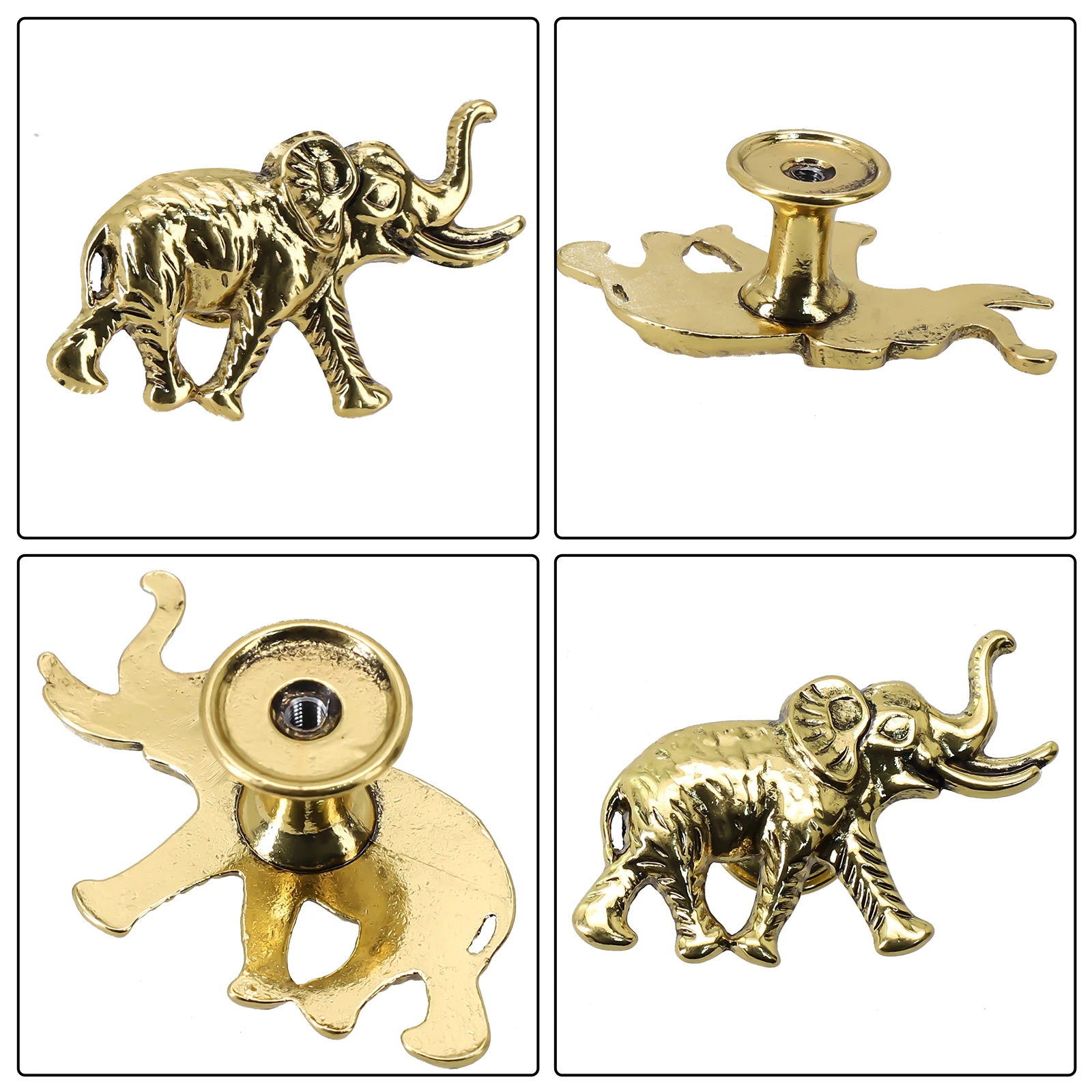 รูปช้าง Handle Vintage ตู้เสื้อผ้า Knob 1 ชิ้น 1x ตกแต่งลิ้นชักดึงจับตู้คุณภาพสูงที่มีประโยชน์