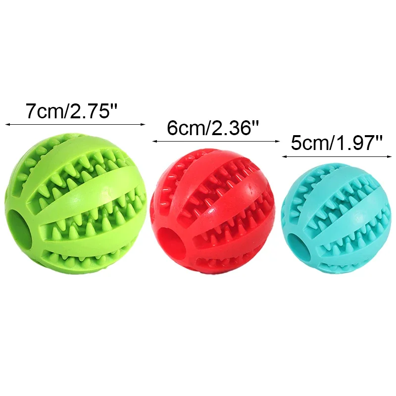 Pet Dog Toys Funny Interactive Elasticity Ball Dog Chew Toy for Dog Tooth Clean Ball Food Extra-tough Rubber Ball Puppy