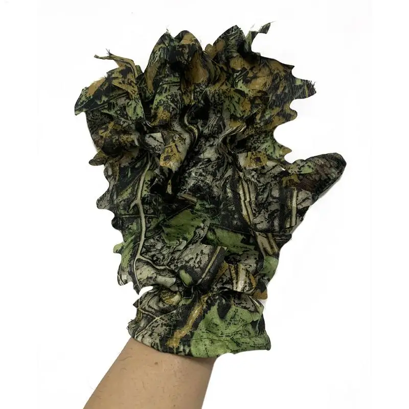 3D Hunting Gloves Sneaky Comfortable Non-slip Durable 3D Leaf Gloves For Hunting Shooting Photography Leaf Gloves view 3