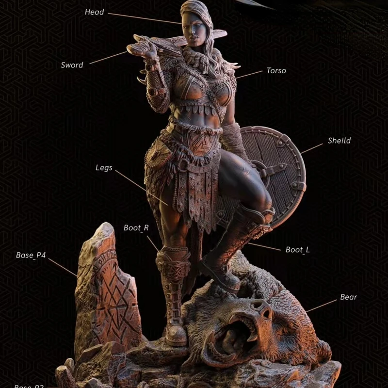 

Ancestor Hunter Resin Figure 1/24 Scale 95mm Total Height Assemble Model Kit Unassembled Dioramas and Unpainted Statuettes Toys