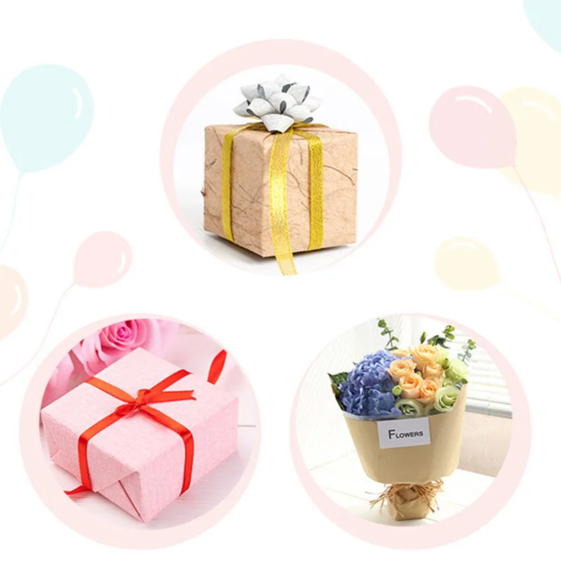 4cm 20Yards/lot Ribbon Flower Bouquet Gift Box Packaging Headwear Hairpin Bow DIY Holiday Gift Box Decorated Rowan Ribbon