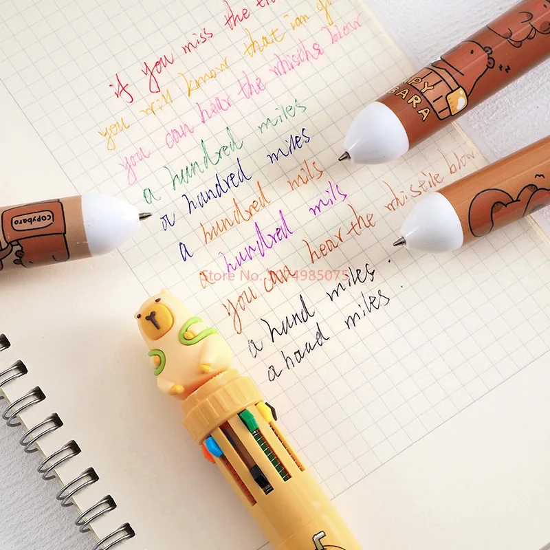 Cartoon Cute Capybara Series Ball Pen Mechanical Pencil Gel Pen Stationery Student Supplies Stationery Wholesale