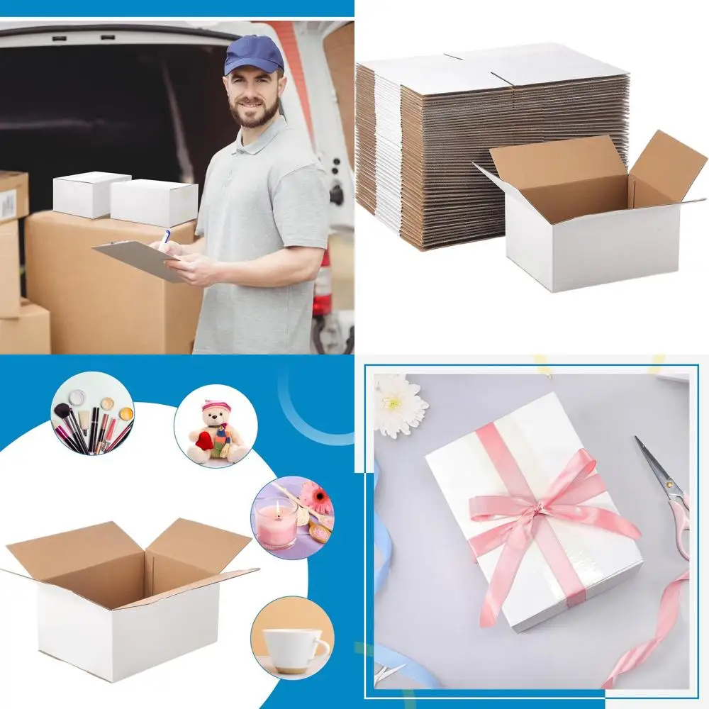 

Valentine's Day 200 Pack Small Shipping Boxes, 8x6x4 Inches, Heavy Duty Corrugated Cardboard, Ideal for Literature, Mailing, Sto